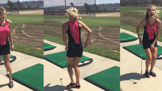 Furor en las redes: el divertido video de la golfista más sexy del mundo