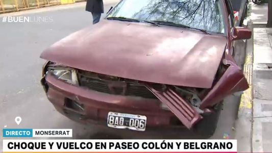 Choque y vuelco: la grúa de auxilio mecánico se fue porque no quería ser filmada