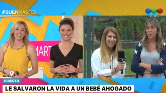 "Angeles de la guardia": le salvaron la vida a un bebé ahogado