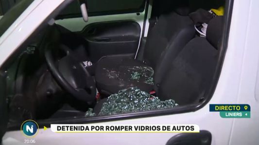 Furia en Liniers: una mujer rompió los vidrios de 9 autos