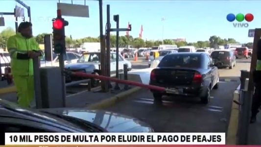 Deberá pagar 10 mil pesos de multa quien pase el peaje sin pagar