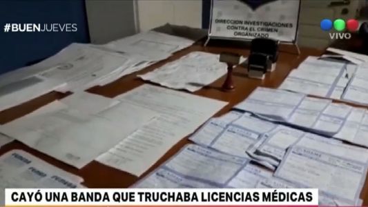 Cayó una banda que falsificaba licencias médicas