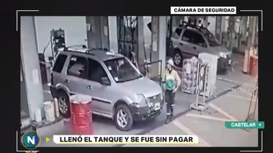 VIDEO: Cargó combustible y huyó sin pagar
