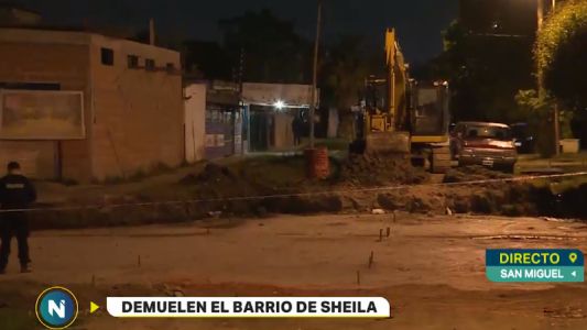 Demolieron parte dle predio de San Miguel donde mataron a Sheila