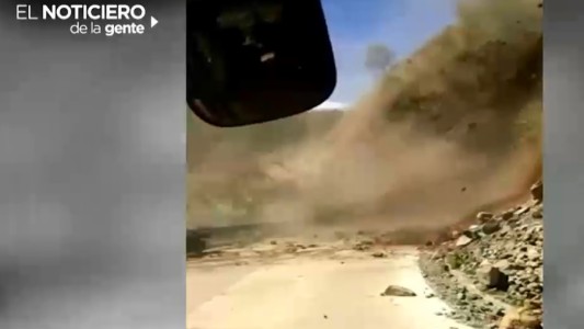 Casi una tragedia: la montaña se vino abajo
