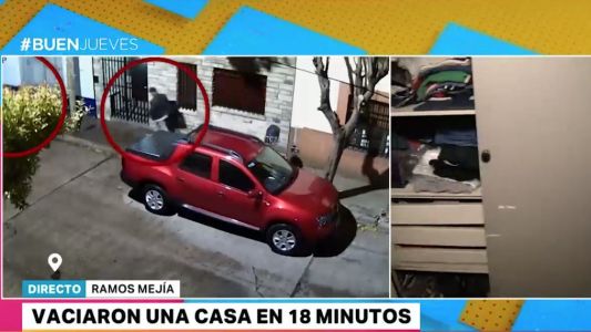En 18 minutos cuatro ladrones vaciaron una casa