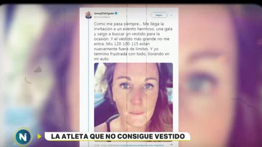 Reclamo de la atleta olímpica Jennifer Dahlgren por el cumplimiento de la ley de talles