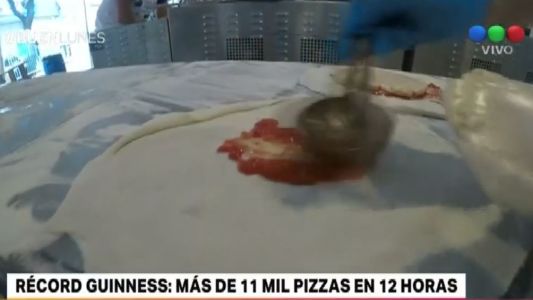 Récord Guinness: más de 11 mil pizzas en 12 horas