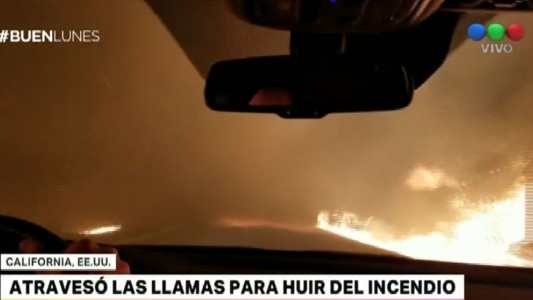 Atravesó las llamas para huir de los incendios de California