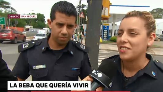 Beba nació al morir atropellada su mamá: ascenderán a los policías que ayudaron