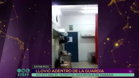 Llovió adentro de la guardia del hospital