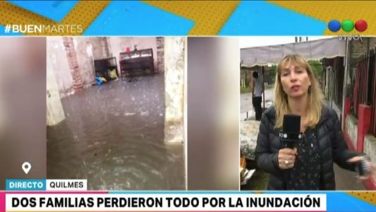 Dos familias perdieron todo en la inundación