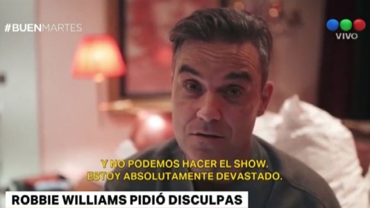Robbie Williams pidió disculpas tras la cancelación de su show