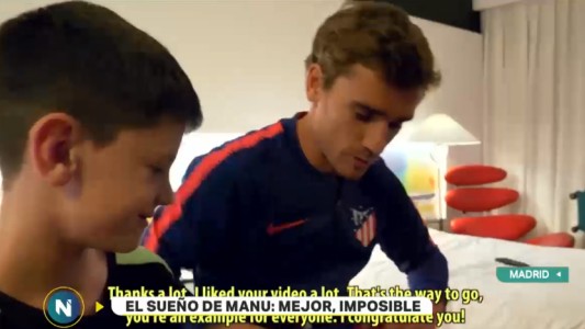El sueño de Manu: Altético Madrid le pagó el viaje desde Argentina para que pueda conocer a sus ídolos