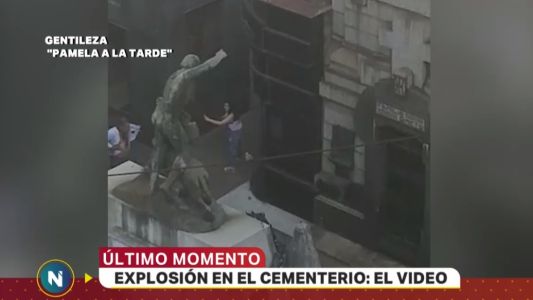 Video: el instante posterior a la explosión en el cementerio de Recoleta