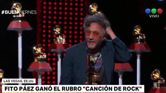 Fito Paéz se alzó con el premio de "Mejor Canción de Rock" en Latin Grammy 2018