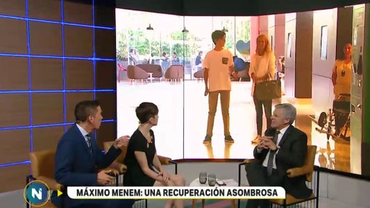 Video: las primeras imágenes de Máximo Menem tras la operación