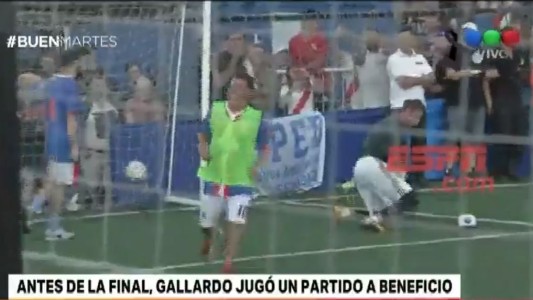 Gallardo jugó un partido a beneficio