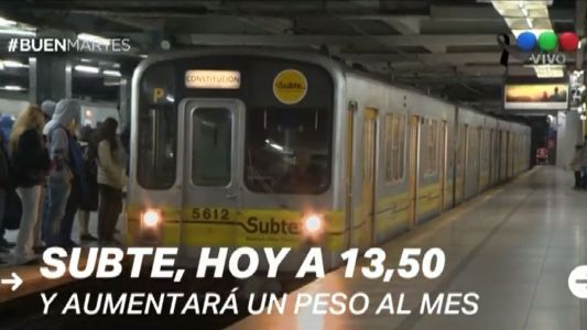 Desde hoy, viajar en subte será un peso más caro