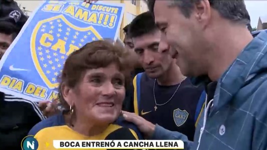 La emoción de la abuela fanática de Tevez antes de la Superfinal