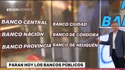 Paro bancario: entidades que no atienden este viernes