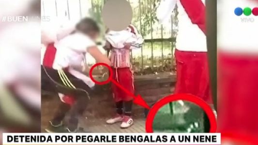 Detuvieron a la mujer que adhirió bengalas al cuerpo de un nene