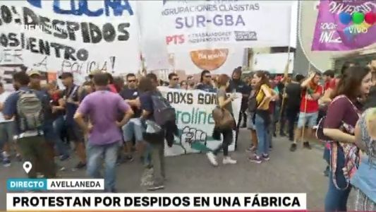 Trabajadores despedidos de SIAM realizan un corte en Avellaneda