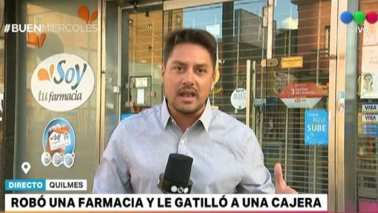 Robó una farmacia y le gatilló a una cajera