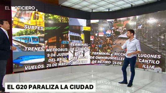 Cronograma de servicios públicos nacionales durante la cumbre del G20