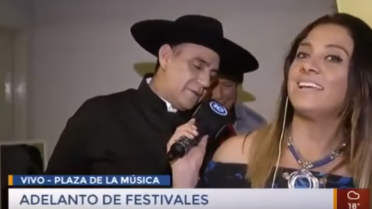 Polémica actitud machista del Chaqueño Palavecino con una periodista, en medio de una nota