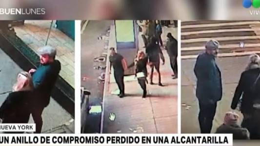 Perdieron el anillo de compromiso en una alcantarilla de Nueva York