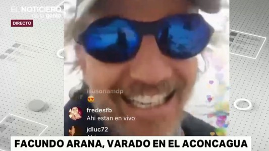 Facundo Arana, varado en el Aconcagua
