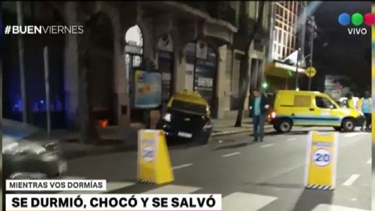 Una médica se durmió al volante y chocó