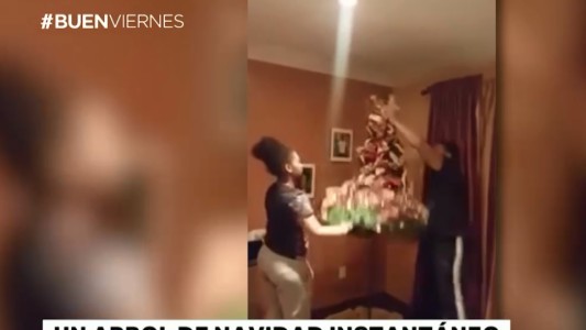 Video: así es el árbol de Navidad desplegable