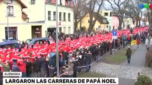 Papá Noel salió a correr