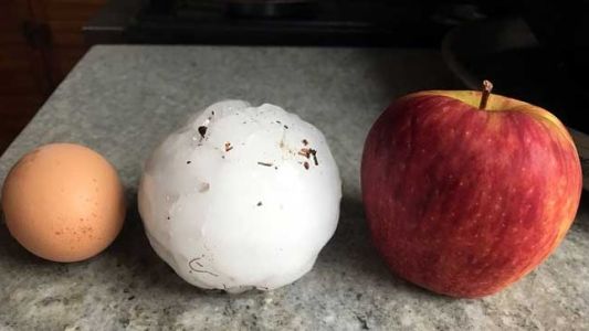 Cayó granizo del tamaño de una manzana en La Pampa