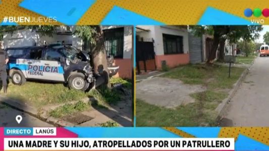 Madre e hijo fueron atropellados por un patrullero en Lanús