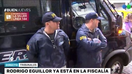 Trasladaron a Rodrigo Eguillor a los tribunales para que declare