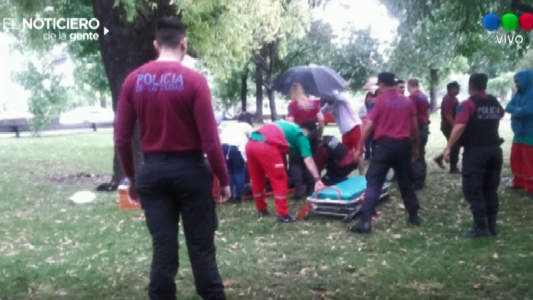 Cayó un rayo en Lugano y hay dos personas internadas