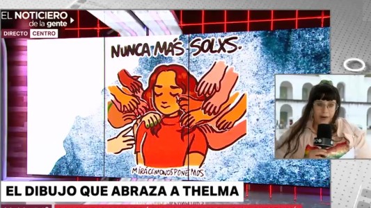 Quién es la autora del dibujo que conmovió a Thelma Fardin