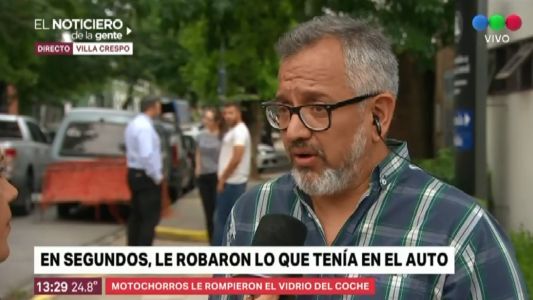 Video: motochorros en Villa Crespo le robaron 40 mil pesos en segundos