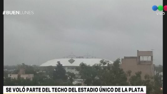 Se voló parte del techo del Estadio Unico de La Plata