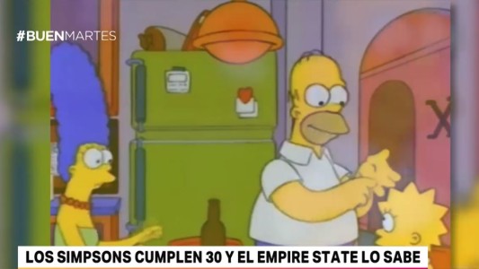 Los Simpsons cumplen 30 años: el Empire State se iluminó en su honor