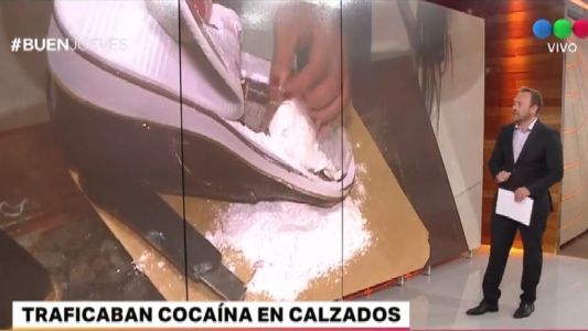 "Suelas blancas": traficaban cocaína en calzados