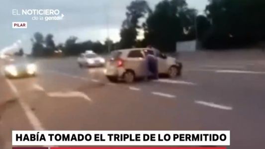 Alcoholizada y a contramano por la Panamericana