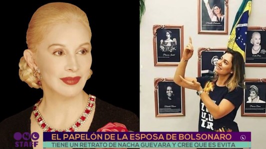 El papelón de la esposa de Bolsonaro