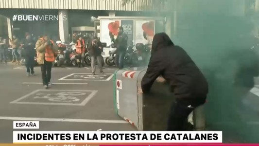 Protesta independentista en Barcelona