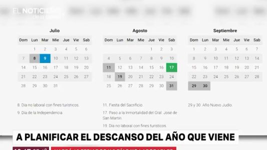 Estos son los 19 feriados y tres "puentes" de 2019