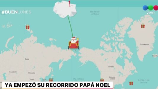 Papá Noel ya empezó su recorrido