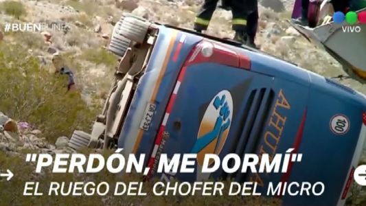 El chofer del micro que volcó en Mendoza, al padre de una víctima: “Perdón, flaco, me dormí”